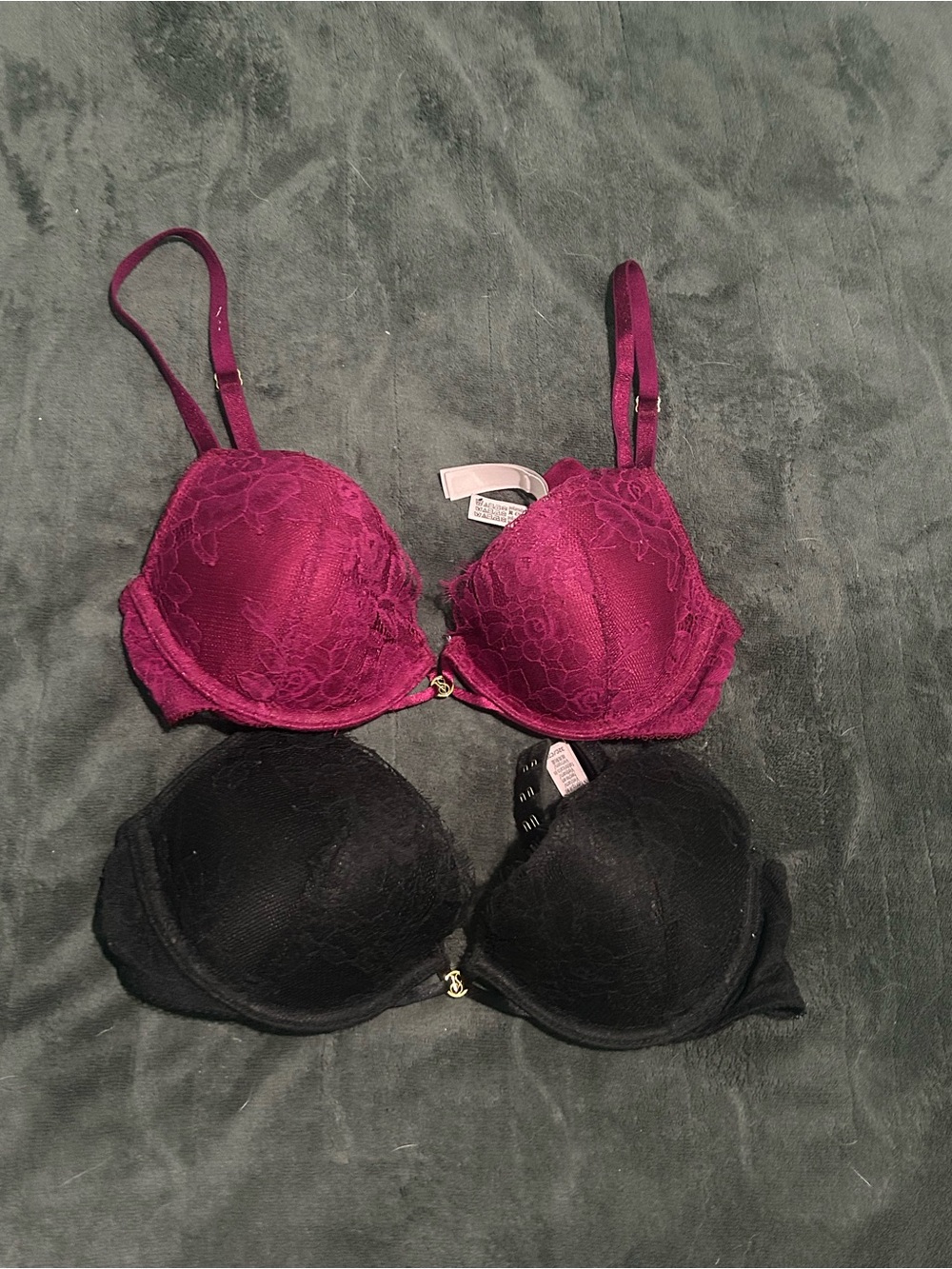 Victoria's Secret Lace Bras - Magenta and Black